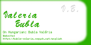 valeria bubla business card