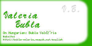 valeria bubla business card